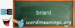 WordMeaning blackboard for briard